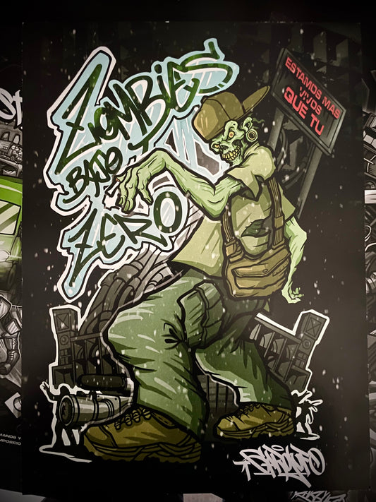 Lamina ZOMBIES BAJO CERO